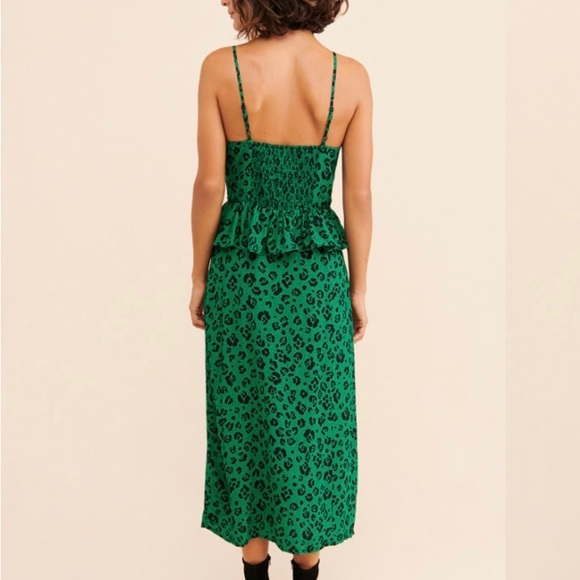 NWOT Suboo Green Leafy Leopard Mini Dress X Small Ret: $250 - Picture 5 of 12